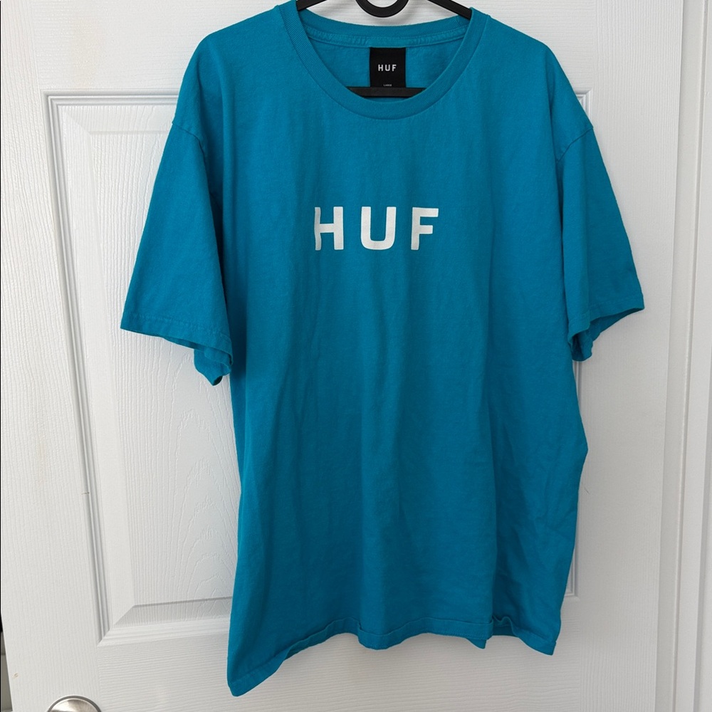 HUF Teal Crewneck Tee